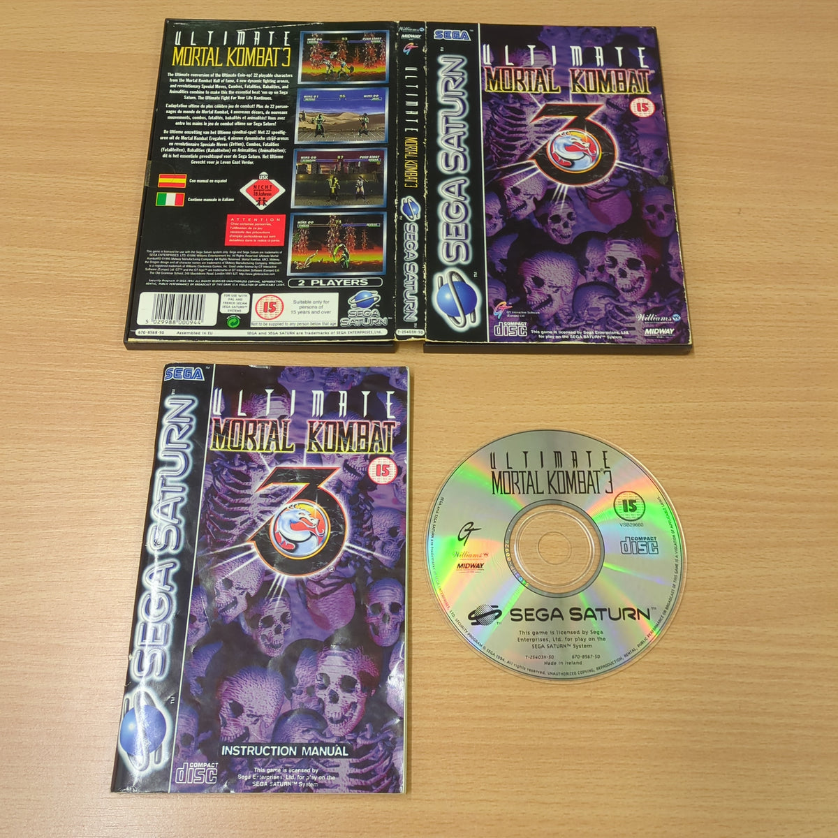 Ultimate mortal kombat 3 Sega saturn game complete 34.99 8BitBeyond – retro  game store uk - 8BitBeyond.com