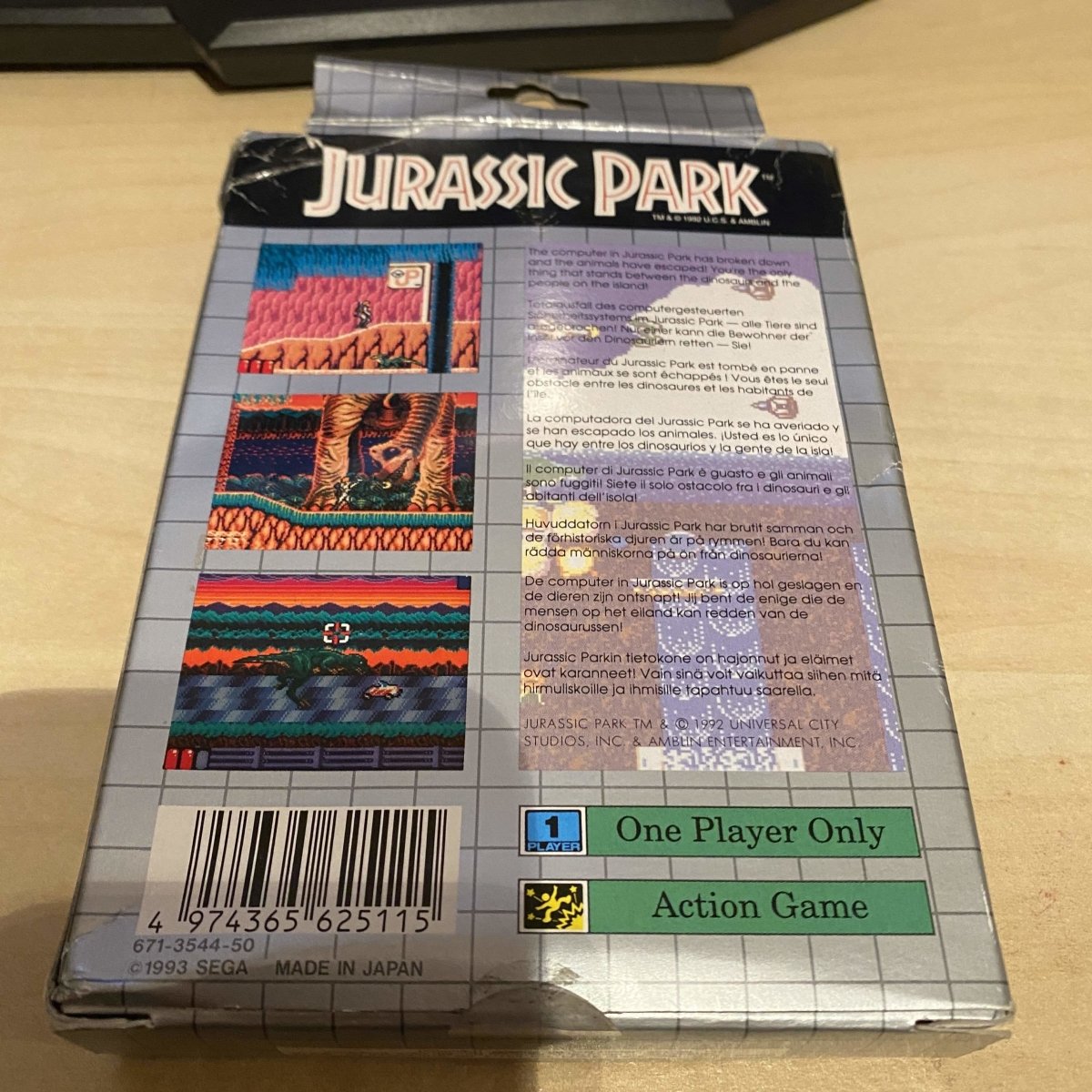 Jurassic Park Sega Game Gear Retro Game Store Uk 