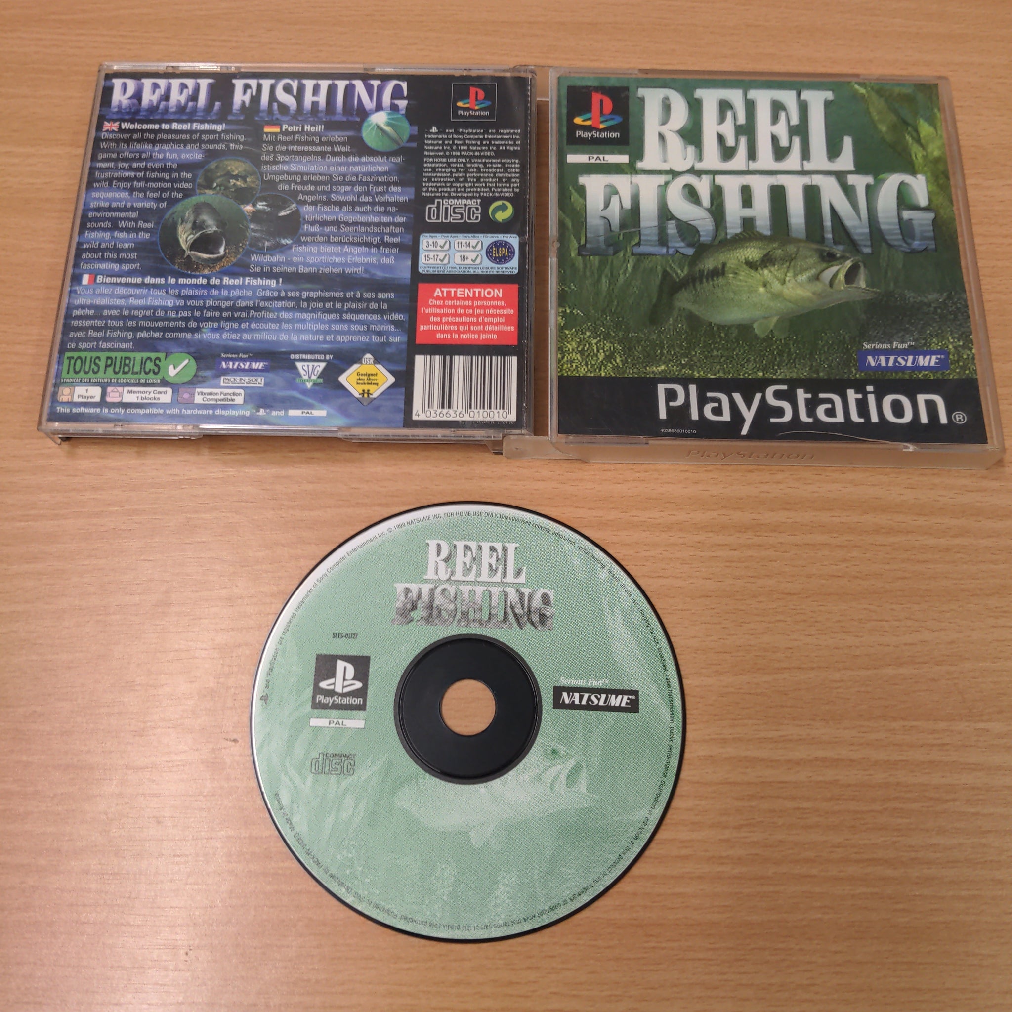 Reel Fishing Sony PS1 game – retro game store uk 