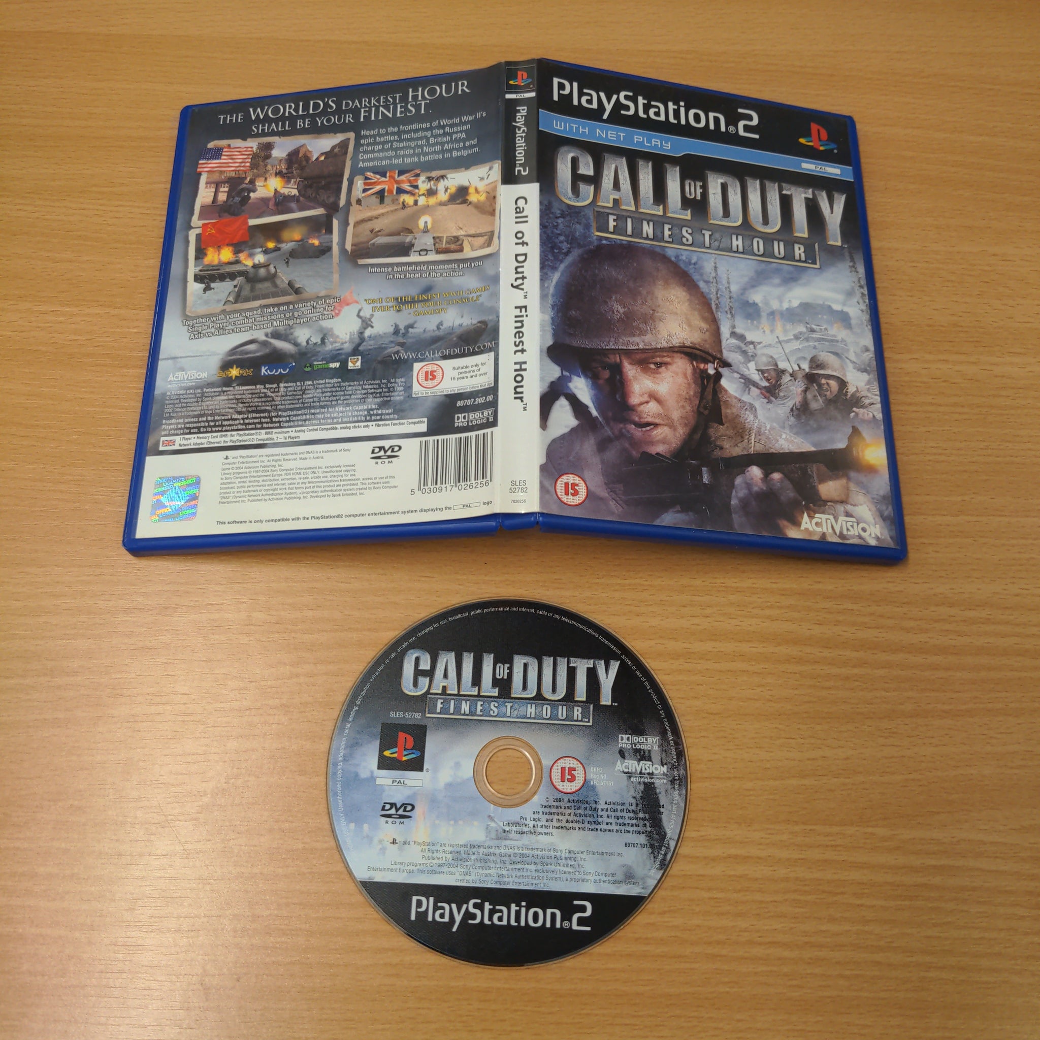 Call of Duty Finest Hour Sony PS2 game – retro game store uk -  8BitBeyond.com