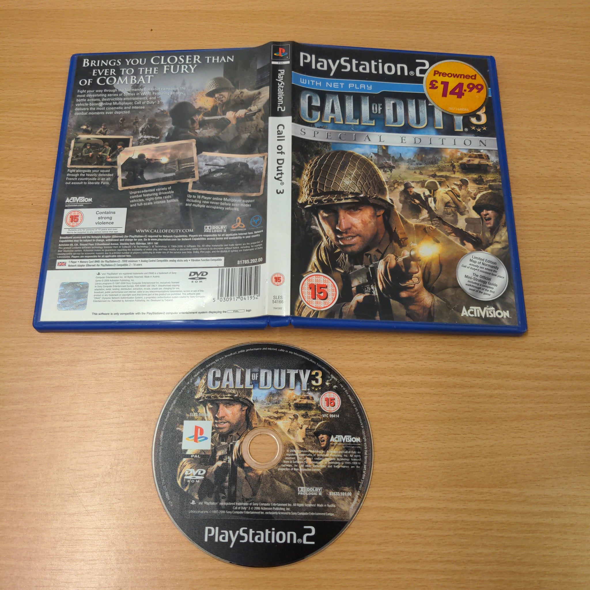 Call of Duty 3 (Special Edition) Sony PS2 game – retro game store uk -  8BitBeyond.com