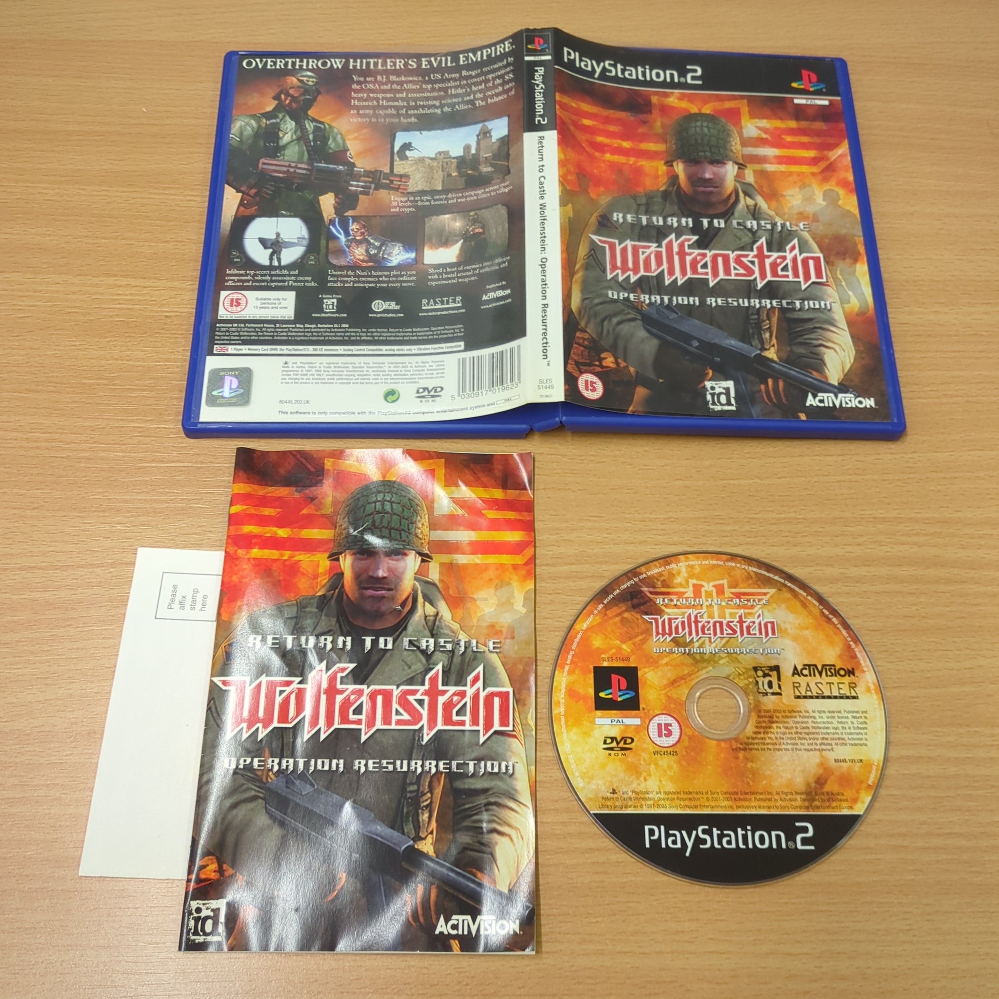 Return To Castle Wolfenstein: Operation Resurrection Sony PS2 game – retro  game store uk - 8BitBeyond.com