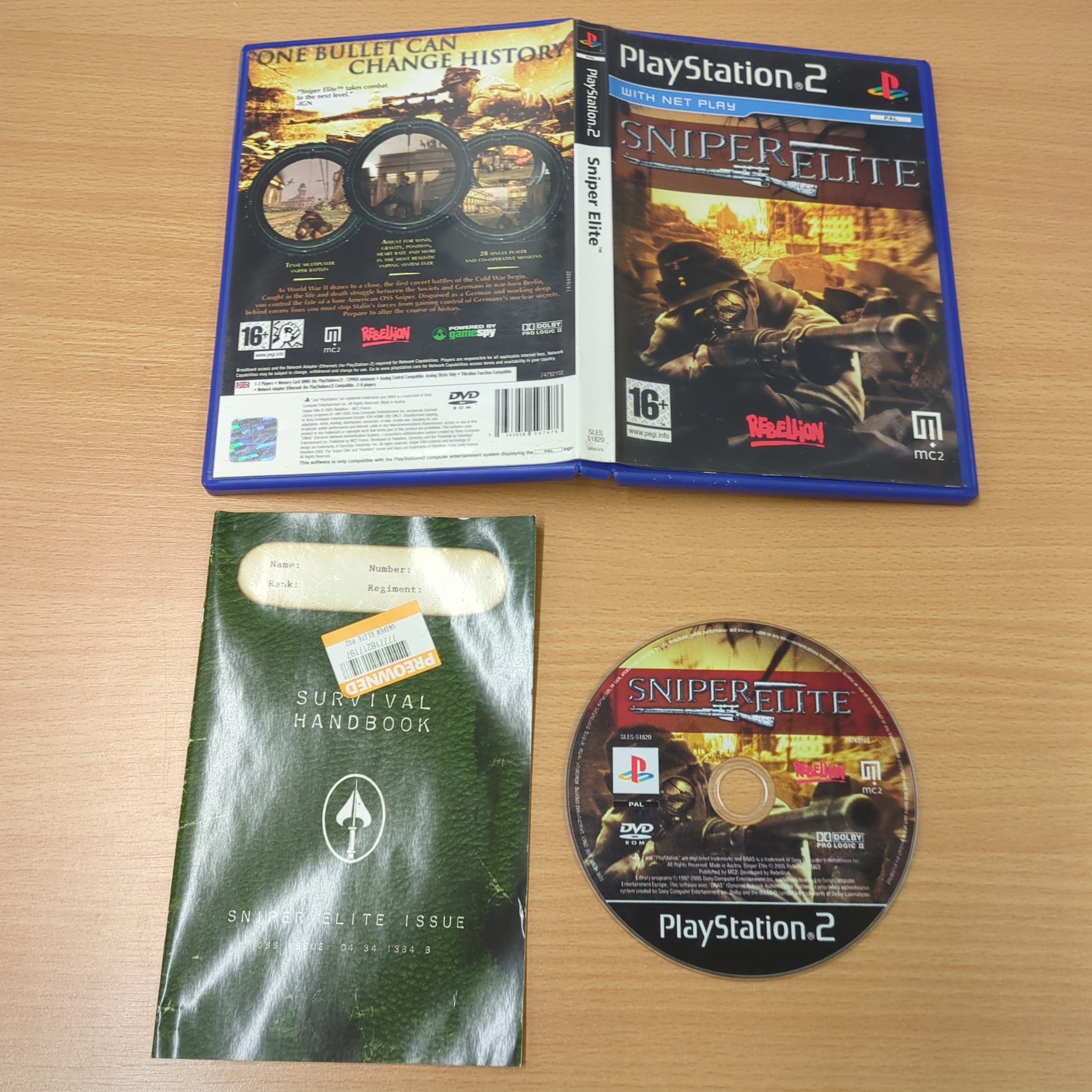 Sniper Elite Sony PS2 game – retro game store uk - 8BitBeyond.com