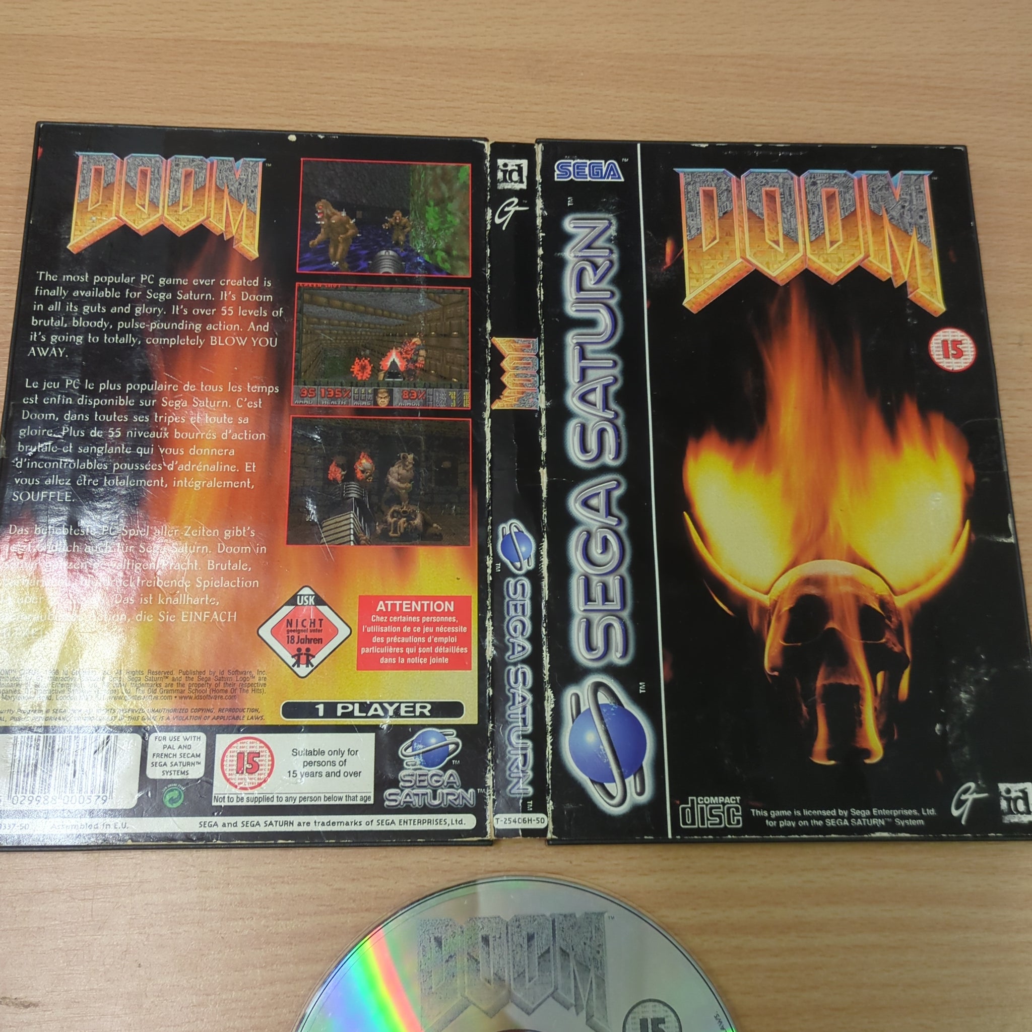 Doom for good Sega Saturn Complete Good Condition