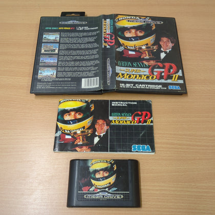 Ayrton Senna's Super Monaco GP II Sega Mega Drive game complete