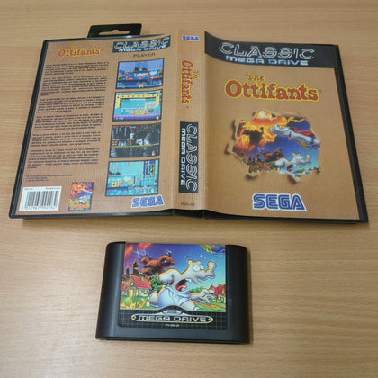 The Ottifants brown box Classic Sega Mega Drive game