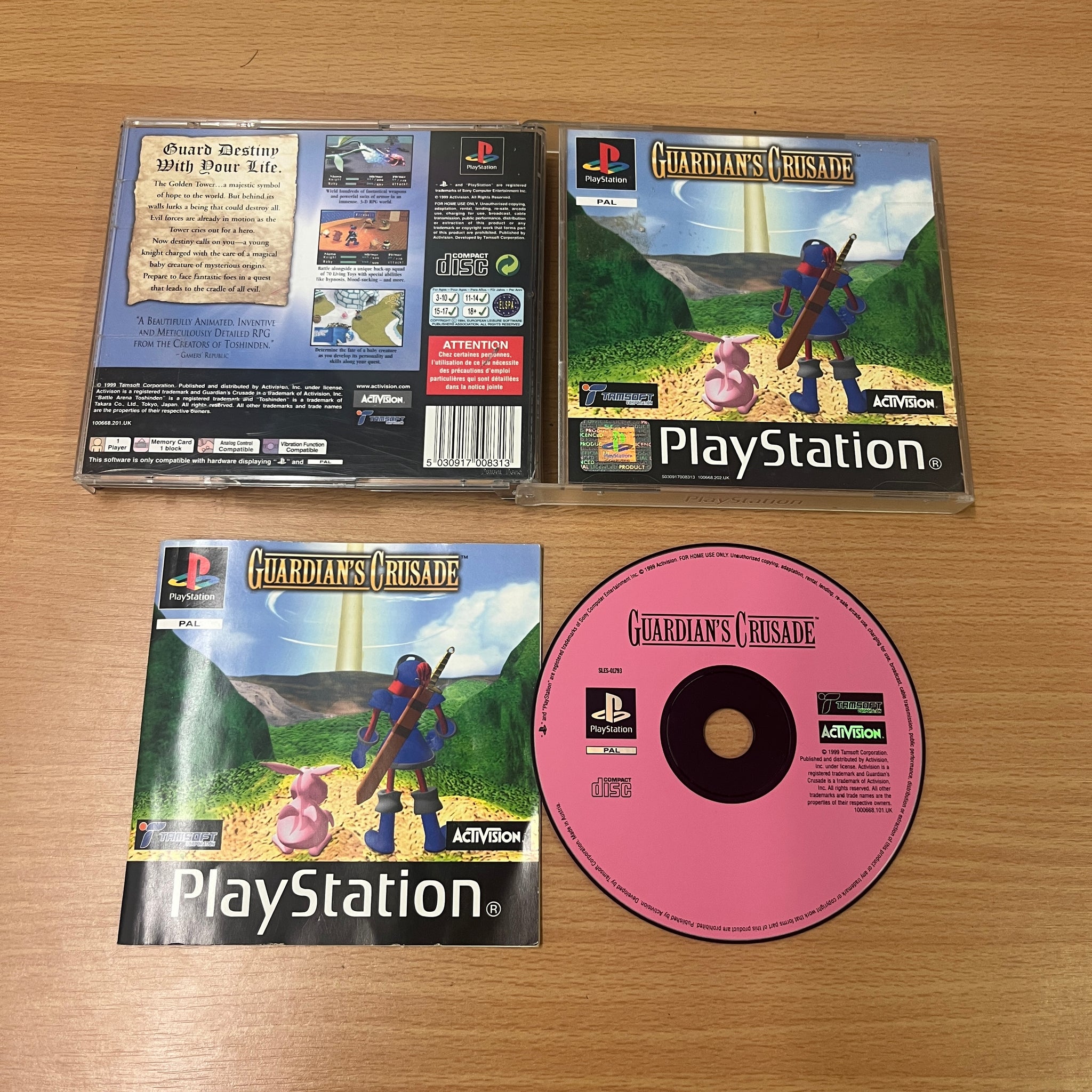 Guardian's Crusade PS1 popular Manual Only (Sony PlayStation 1) with Registration Card