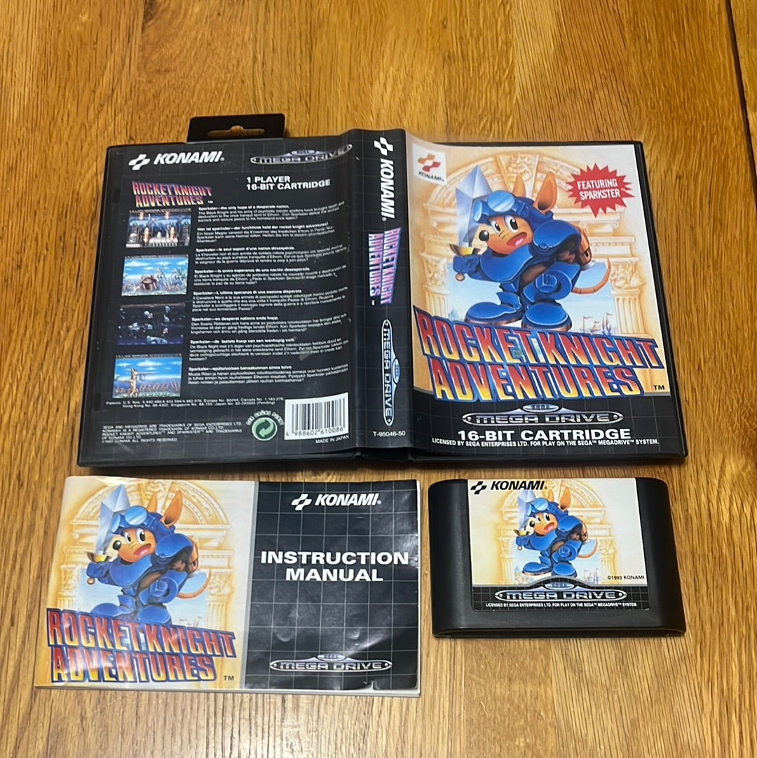 Rocket knight adventure Sega megadrive complete 32.99 8BitBeyond – retro  game store uk - 8BitBeyond.com