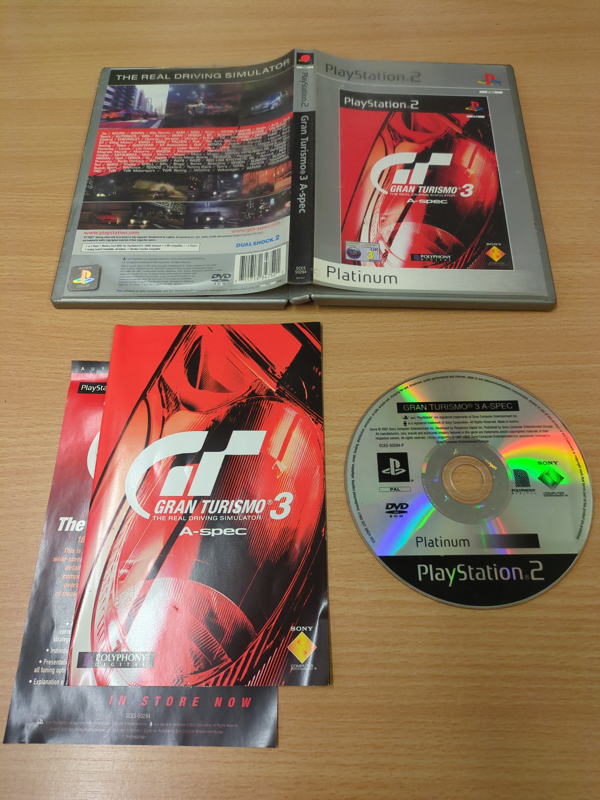 Gran Turismo 3 A-Spec Platinum Sony PS2 game – retro game store uk -  8BitBeyond.com