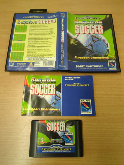 Sensible Soccer European Champions Sega Mega Drive game complete