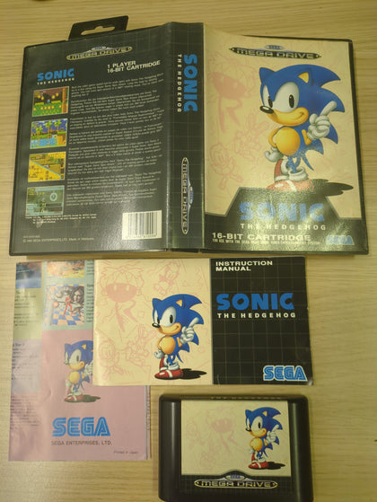 Sonic The Hedgehog Sega Mega Drive game complete