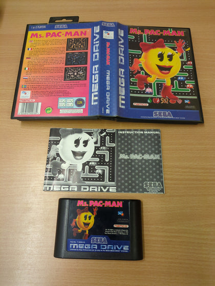 Ms Pac Man Sega Mega Drive game complete