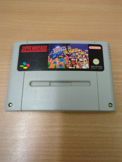 Tetris & Dr. Mario Super Nintendo SNES game Cart Only