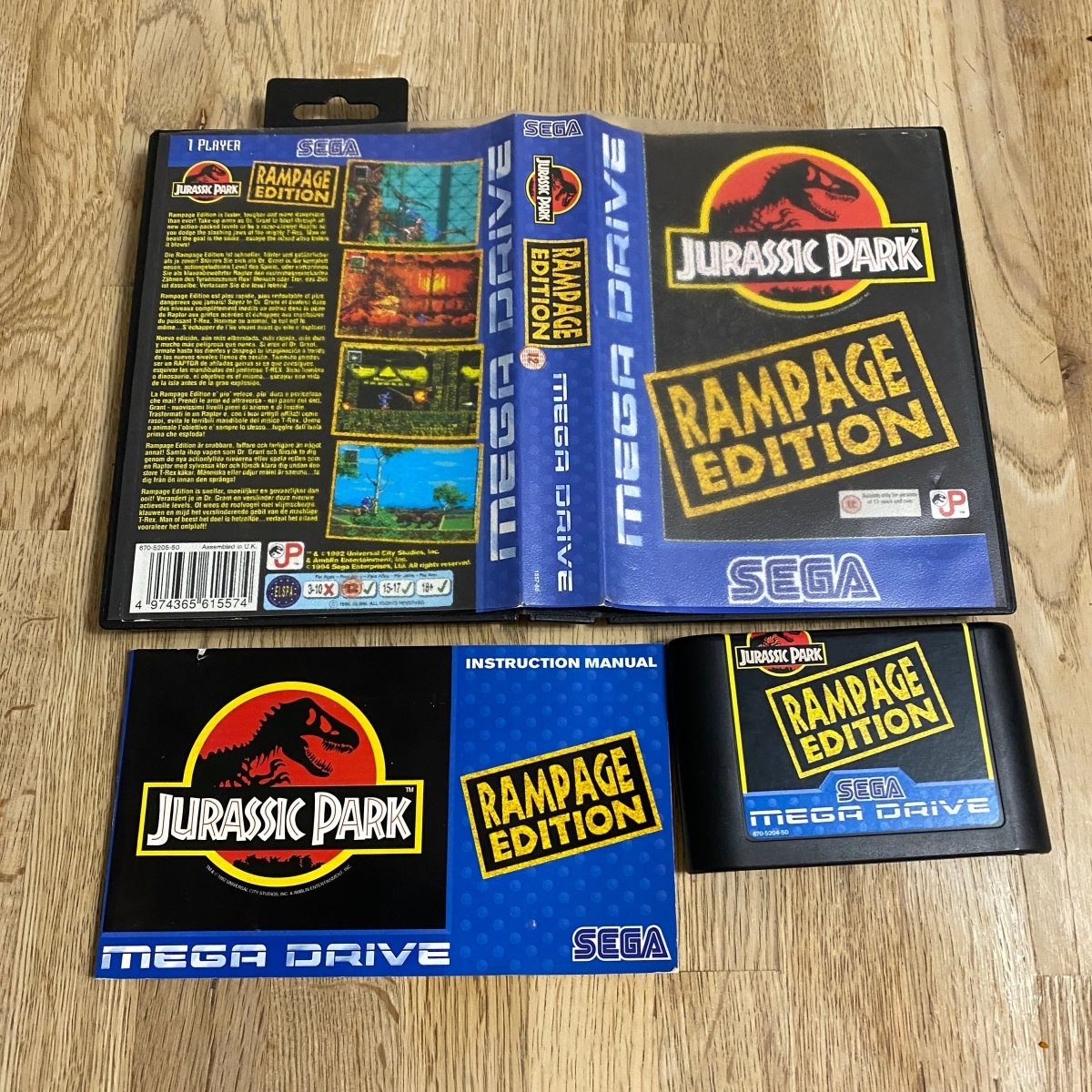 Jurassic Park rampage edition Sega megadrive complete 19.99 8BitBeyond ...