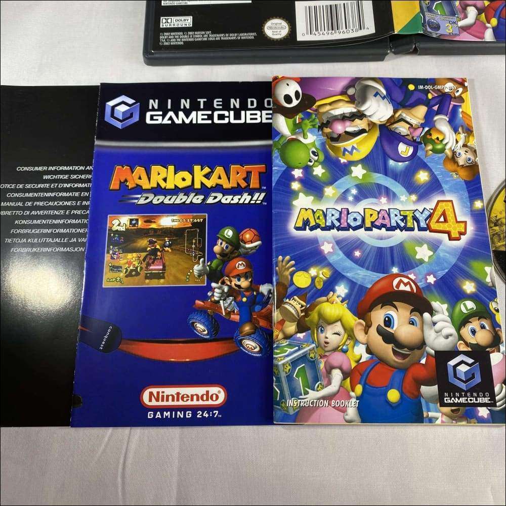 Mario Party 4 (Nintendo GameCube, 2002) CIB Case Manual & top Disc Are Included EUC